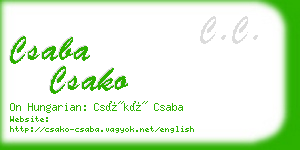 csaba csako business card